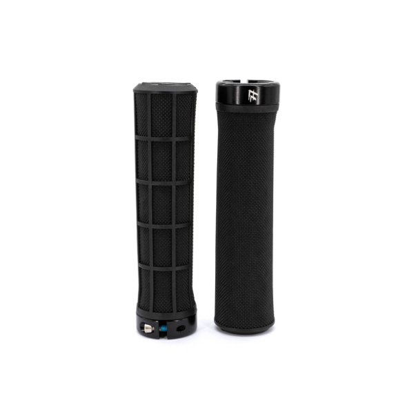 77designz MTB-Griffe, Grips, Grip 135x22 Black, Konisch mit Logo, Tapered with Logo