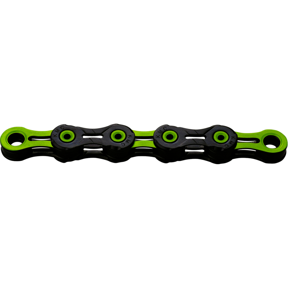 KMC Kette, X10 DLC, black/green, 116 Glieder