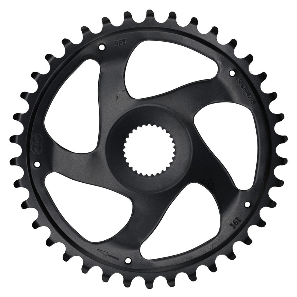 KMC Kettenblatt Front, Gen4, 38T, 11/128", direct mount, Kettenlinie 52,0mm, black