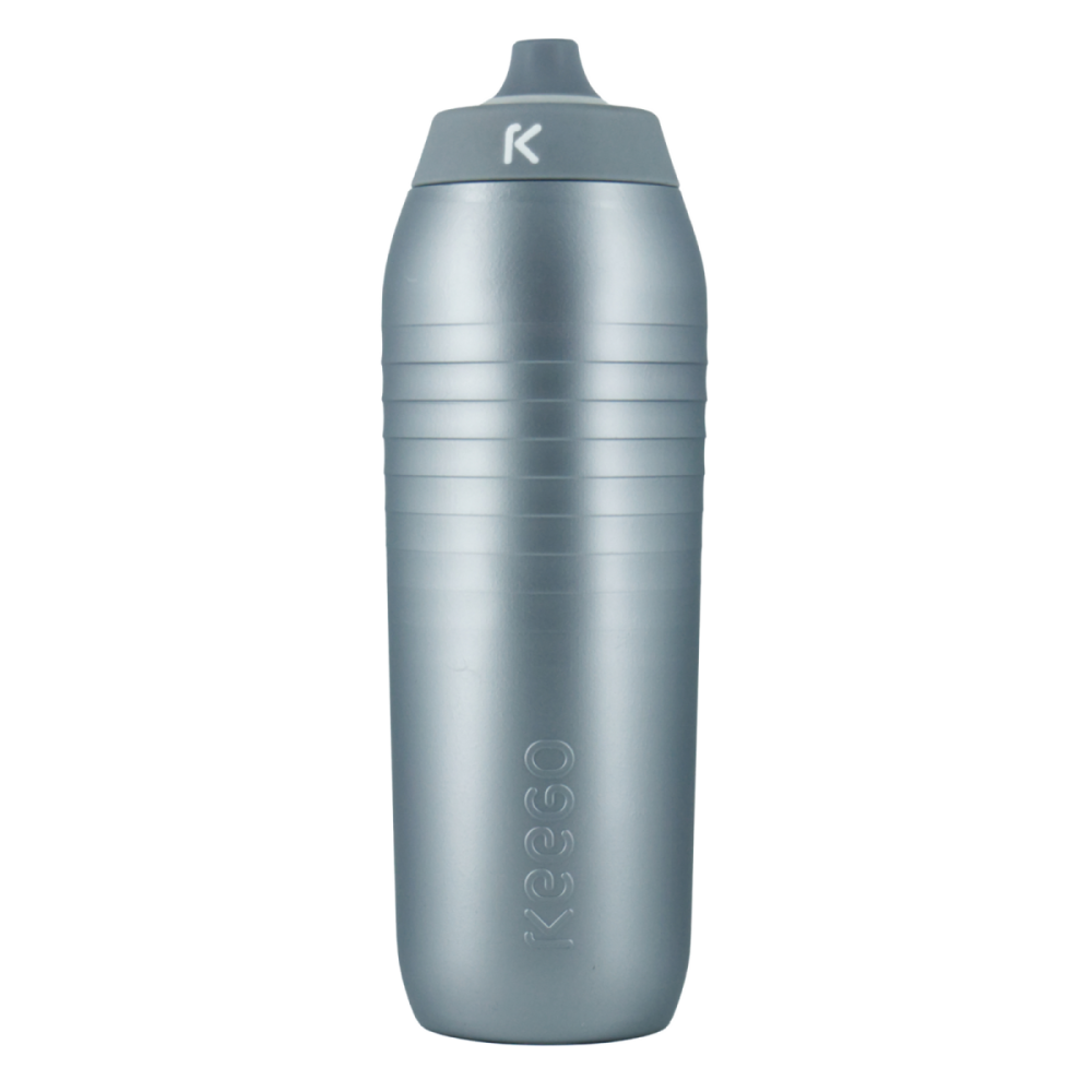 KEEGO Cycle, Sportflasche & Bidon, Stück, mit EasyClean Cap, 750 ml, Generation 04, silber
