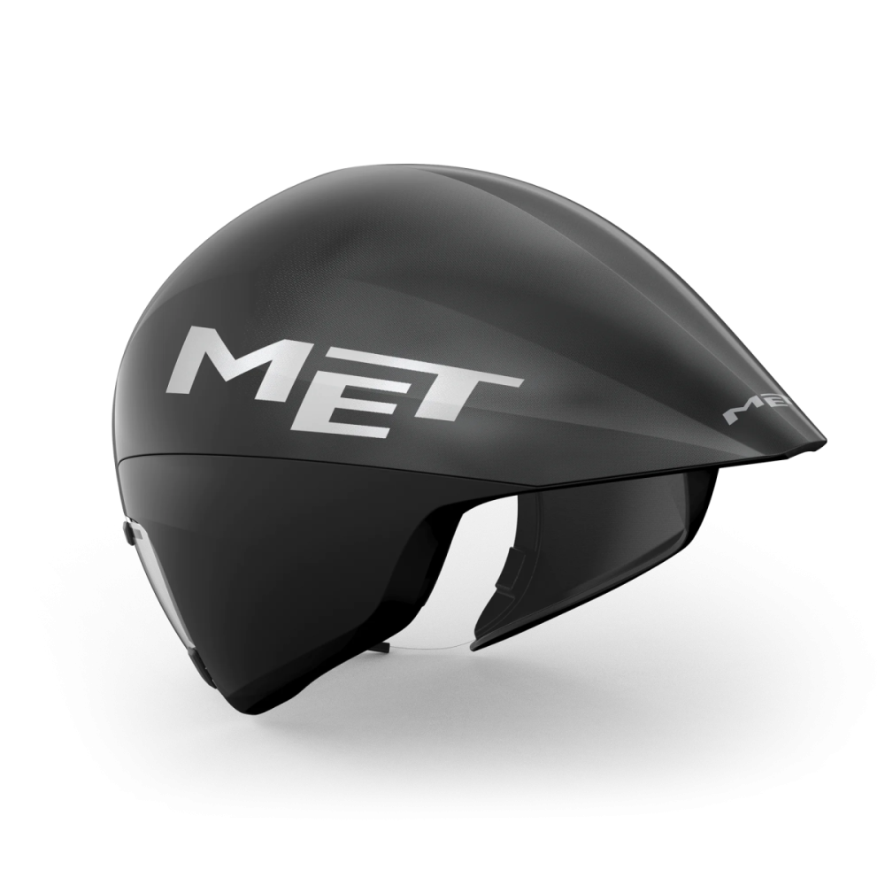 MET Zeitfahr Helm, DRONE WIDE BODY II, BLACK METALLIC, L