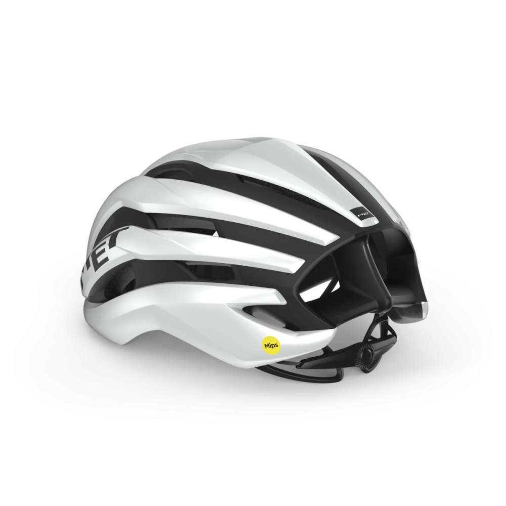 MET Rennrad Helm, TRENTA MIPS, WHITE BLACK, L