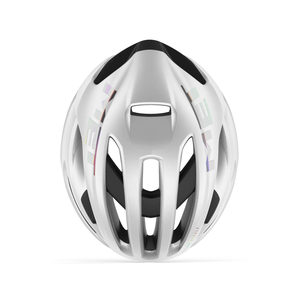MET Rennrad Helm, RIVALE MIPS, WHITE HOLOGRAPHIC, L