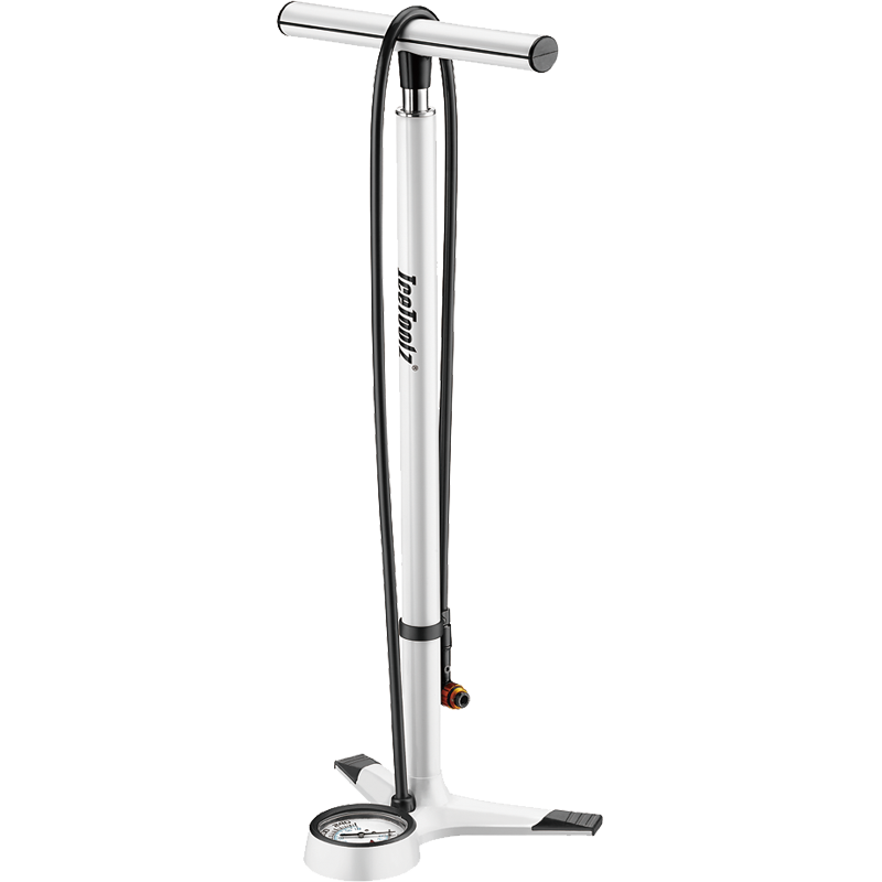 IceToolz Standpumpe, Hochdruck, ivory white, Presta/ /Schrader, Druck 18 bar, A652