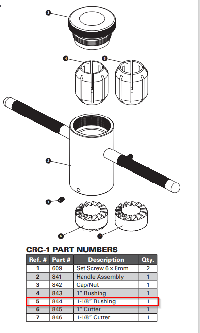 Park Tool Ersatzteil, 844 1-1/8" Bushing für CRC-1