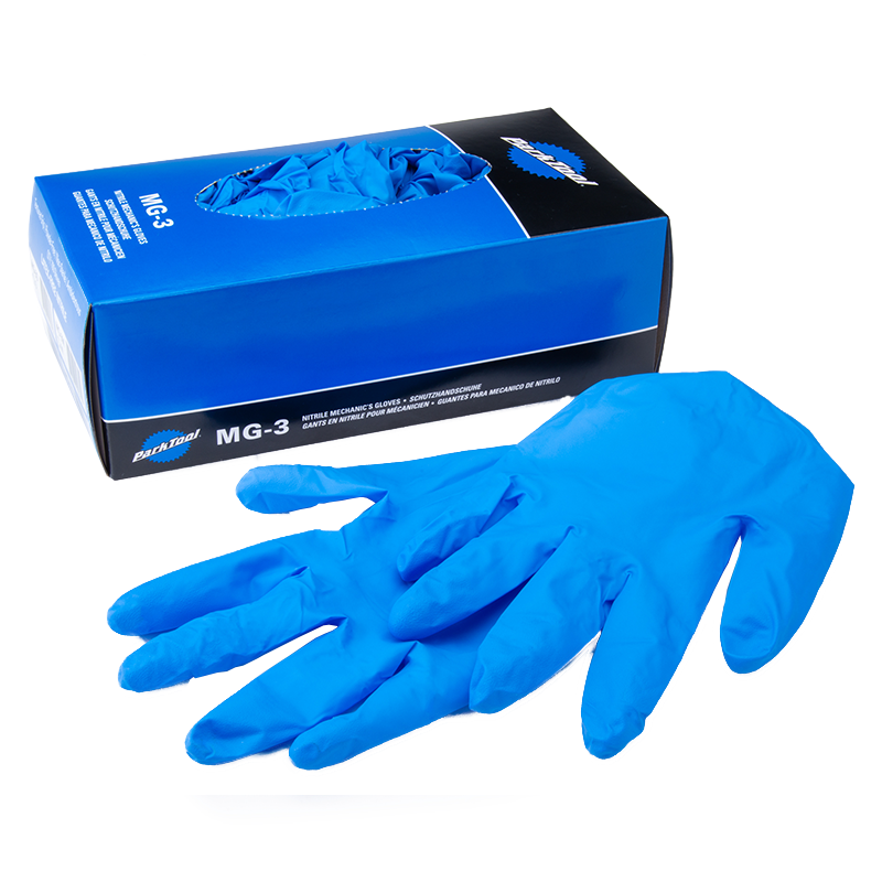 Park Tool Werkstatthandschuhe, MG-3M Nitril, blau, Grösse M, 100 Stk.