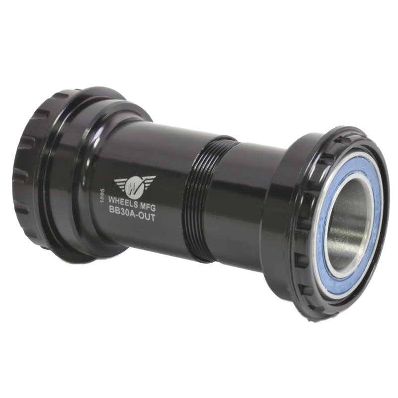 Wheels Manufacturing Tretlager, BB30A, 22/24 mm, Asymetrisch ,AC, schwarz