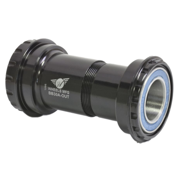 Wheels Manufacturing Tretlager, BB30A, 22/24 mm, Asymetrisch ,AC, schwarz