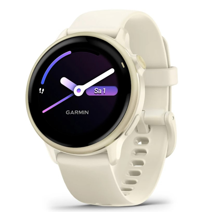 Garmin vívoactive® 6, Sportuhr, Bone/Lunar Gold