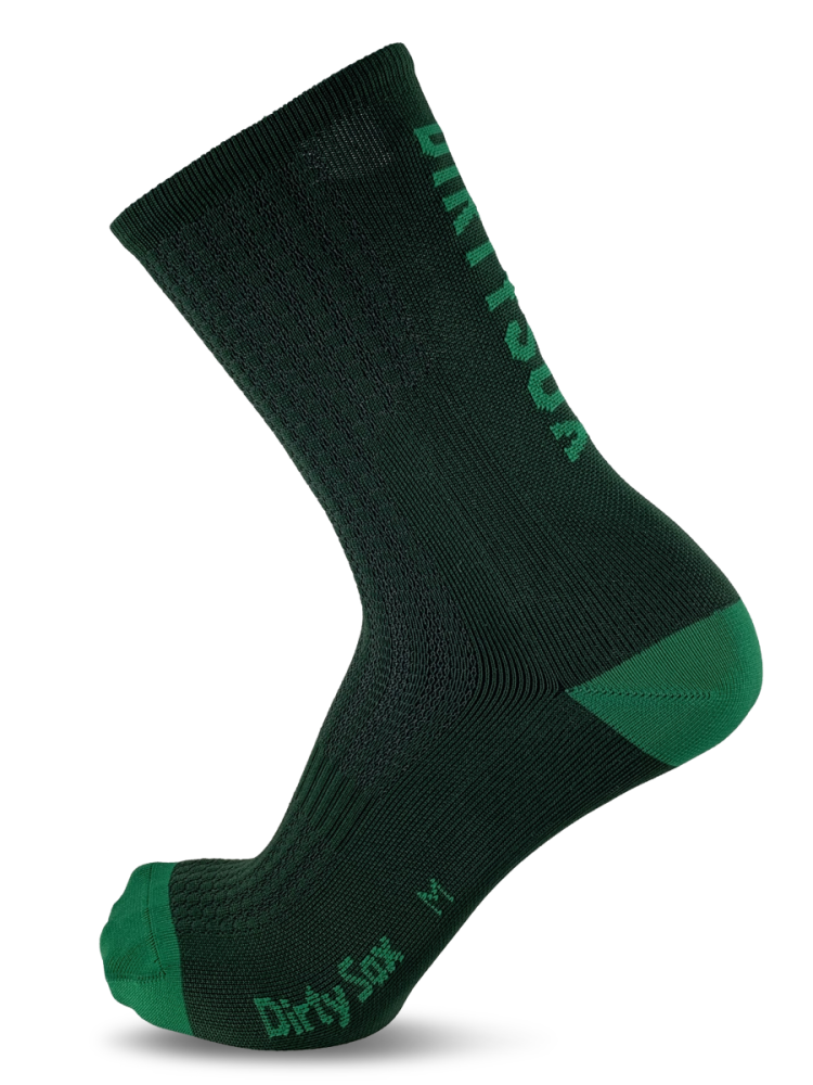 DirtySox Compress - Grün - Velosocken - 17 cm