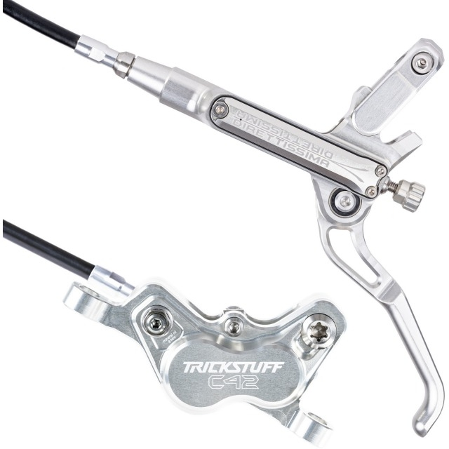 Trickstuff Scheibenbremsen-Set Direttissima, cyan, Set 900/1700 mm