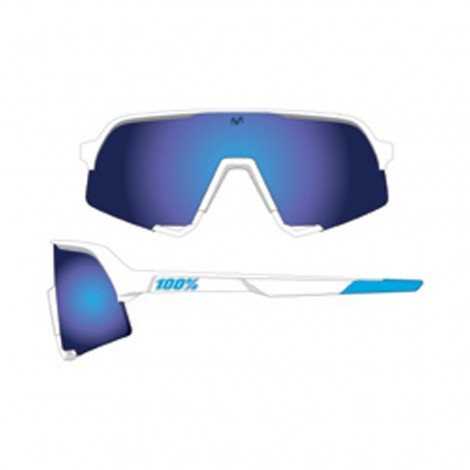 100percent 100% S3 Brille Movistar Team White