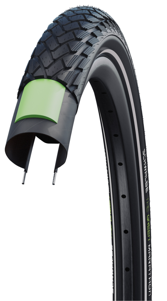 Schwalbe Pneu Green Marathon 700C GG Starr mit Reflexstreifen black, 32mm