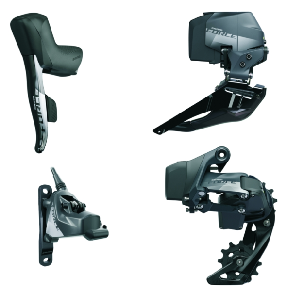 SRAM Force eTap AXS 2X D1 HRD Groupset FlatM. Shifters, Schltwerk,