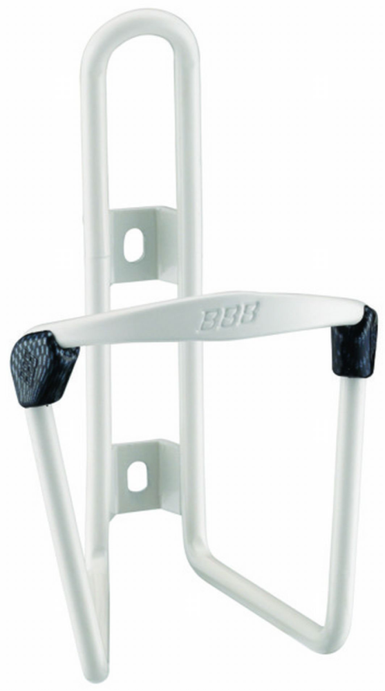 BBB Bidonhalter Fueltank weiss anodisiert aus Alu, inkl. Inoxschrauben
