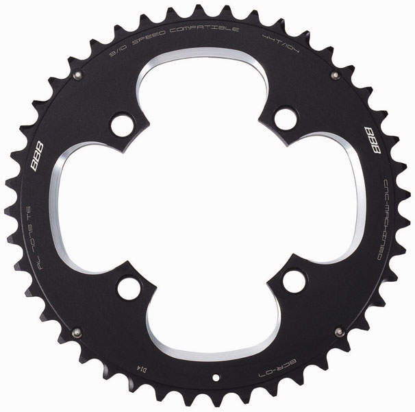 BBB BBB Kettenblatt RoundAbout4 BCR-07, 44 Zähne, 104mm, schwarz