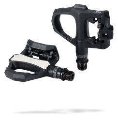 BBB BBB Rennrad Pedal 255g mit 7°Clips, schwarz, Body Fiber verstärkt, CrMo Achse