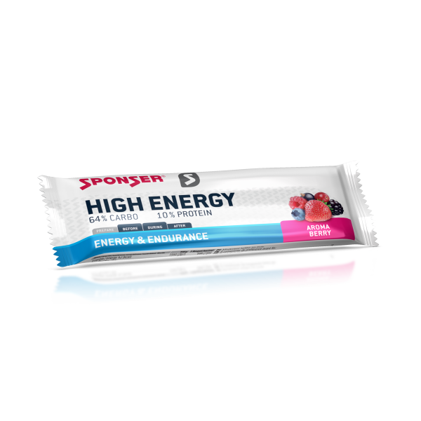 Sponser High Energy Bar, 30 x 45g, Berry