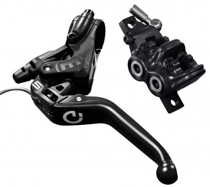 Magura MT5e, HIGO-ÖFFNER, NC,  3-FINGER ALU HEBEL, EINZELBREMSE, 2.2m