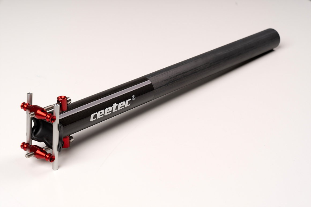 Phenum by Ceetec ceetec Sattelstütze C1 Evo2 MID-GLOSS rot, 27.2 x 350mm, Schwarz