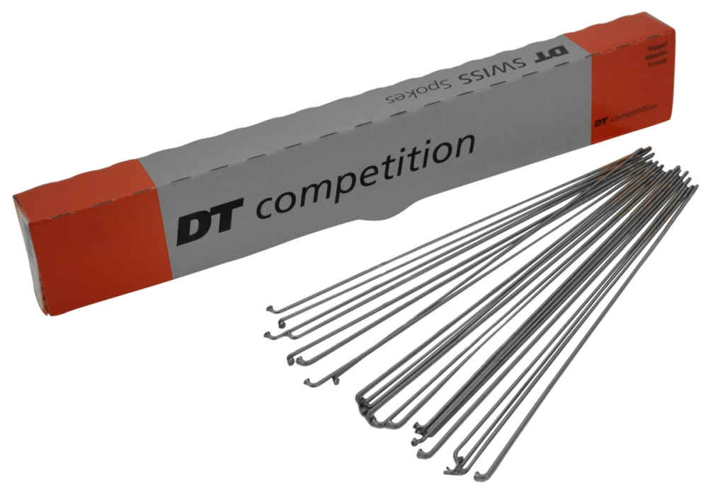 DT Swiss Speichen Competition 254mm silber, 2,0/1,8mm, ohne Nippel, Karton à 100 Stk.