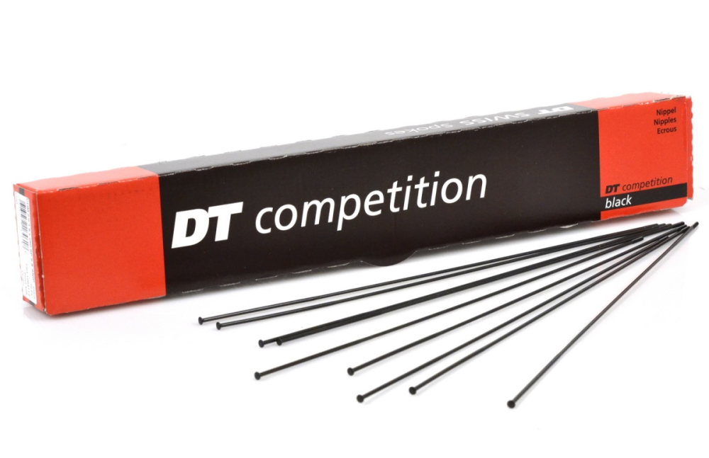 DT Swiss Speichen Competition straightpull 288mm schwarz, 2,0/1,8mm, ohne Nippel, Karton à 72 Stk.