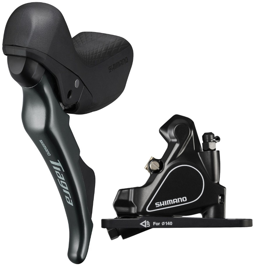 Shimano Tiagra 20 DISC Brake Set VR 1000mm, R-4720DLF6SC100A, FLAT MOUNT mit BR-R4770 schwarz