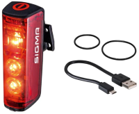 Sigma Sport Rücklicht BLAZE mit Bremslichtfunktion, 15100, inklusive USB-Ladekabel, Clip Halterung