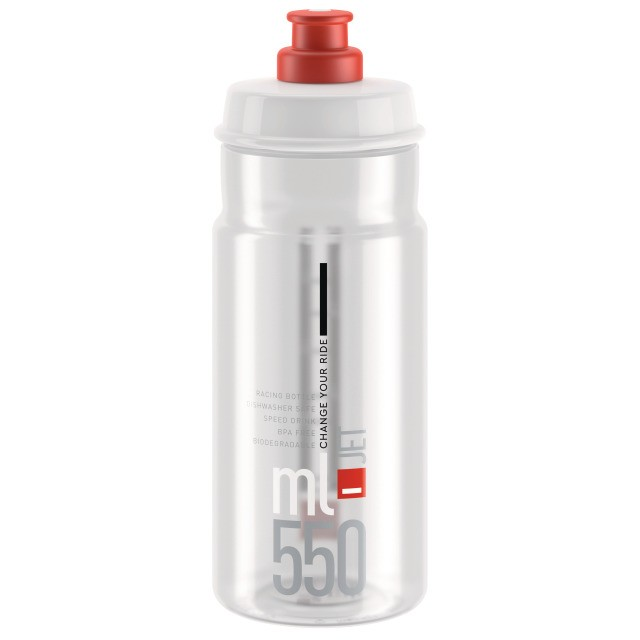 Elite Bidon Jet 550 ml transparent-rot