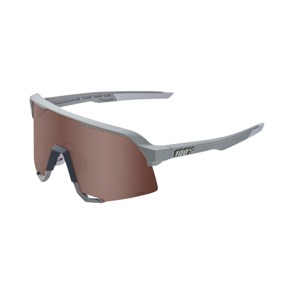 100% Brille S3 Soft Tact Stone Grey-HiPER Crimson