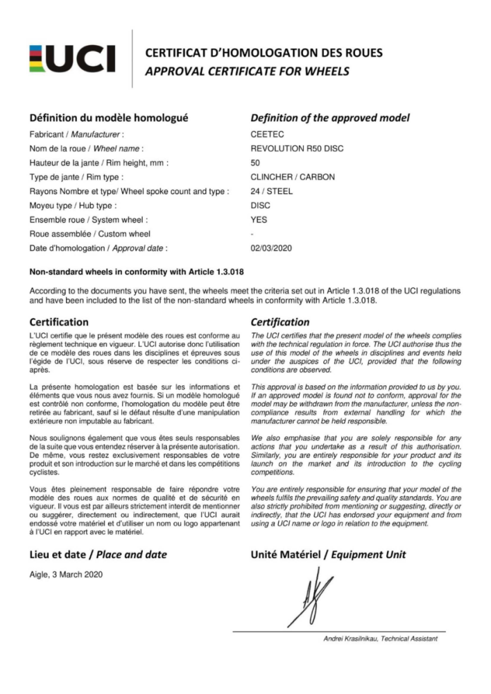 Phenum by Ceetec Ceetec Road Wheelset Revolution R50 Disc white racing, Shimano HG Body , DT Swiss 180