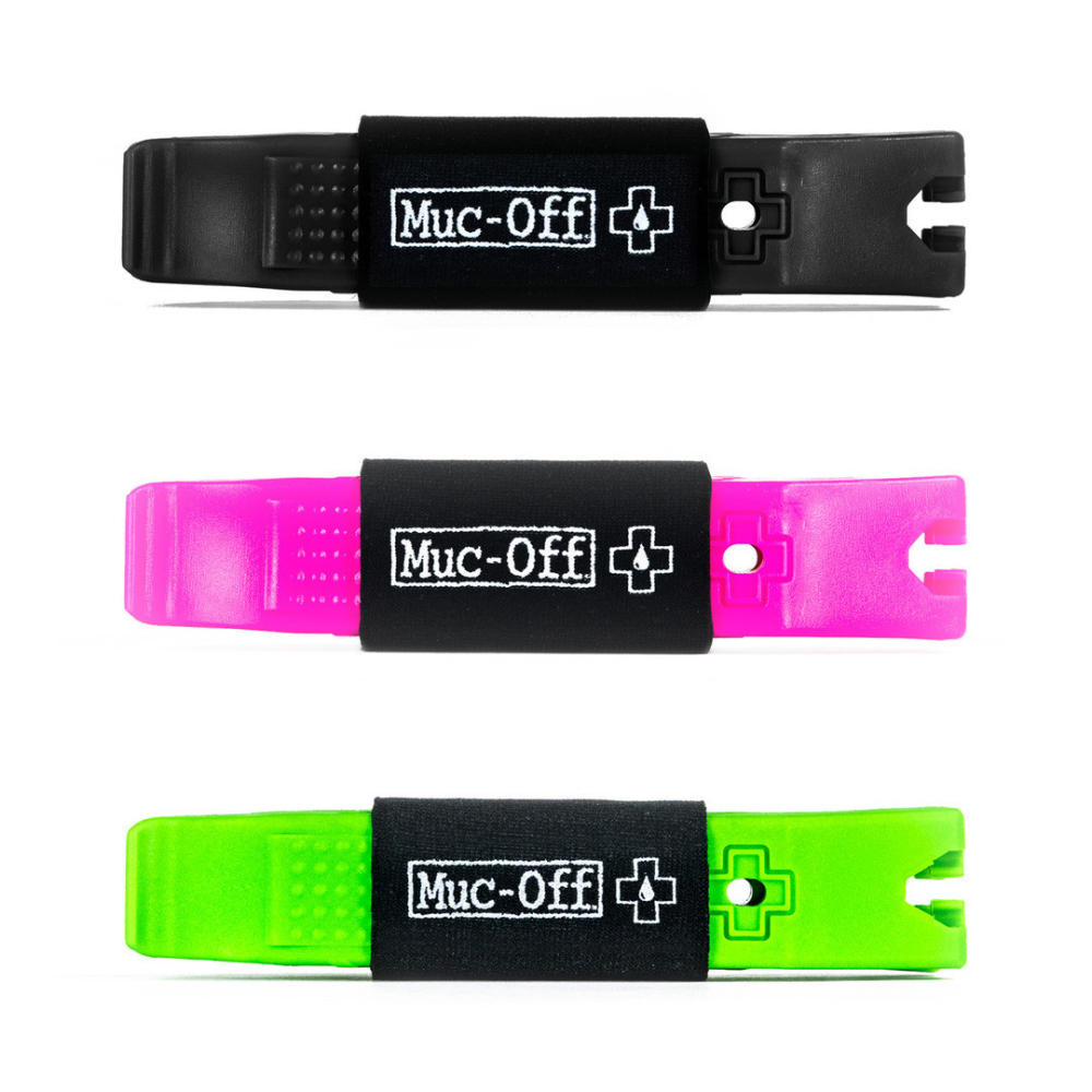 Muc-Off Reifenhebel Box Box mit 24 Stk. (8x pink, 8x grün, 8x schwarz)