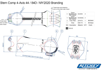Ritchey Vorbau New Comp 20 4-Axis 100mm, BB black, 31.8mm, 6°/84°