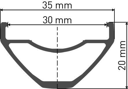 DT Swiss Felge H 552 29", Disc Brake, 30mm, 32 Loch, schwarz