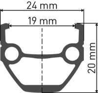 DT Swiss Felge 535 700c, 19mm, 36 Loch, schwarz