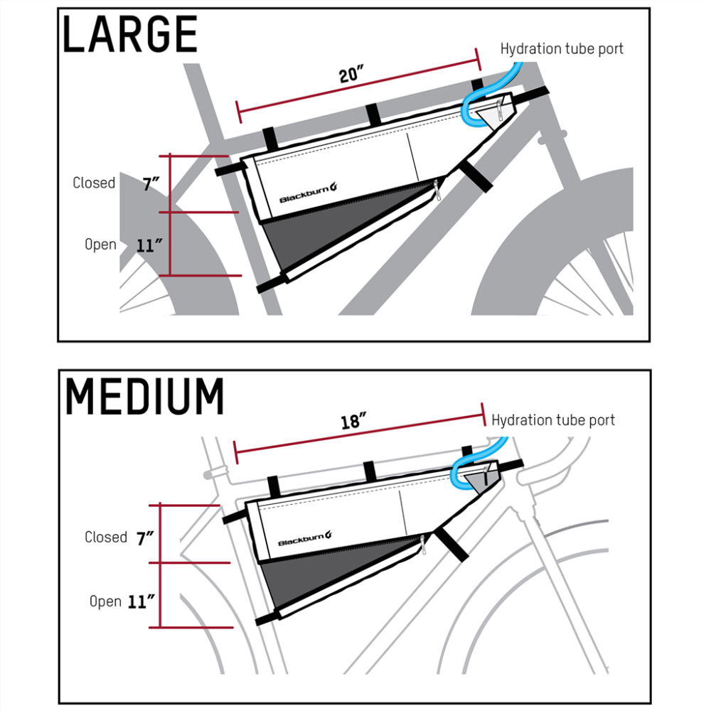 Blackburn Outpost Frame Bag black, L