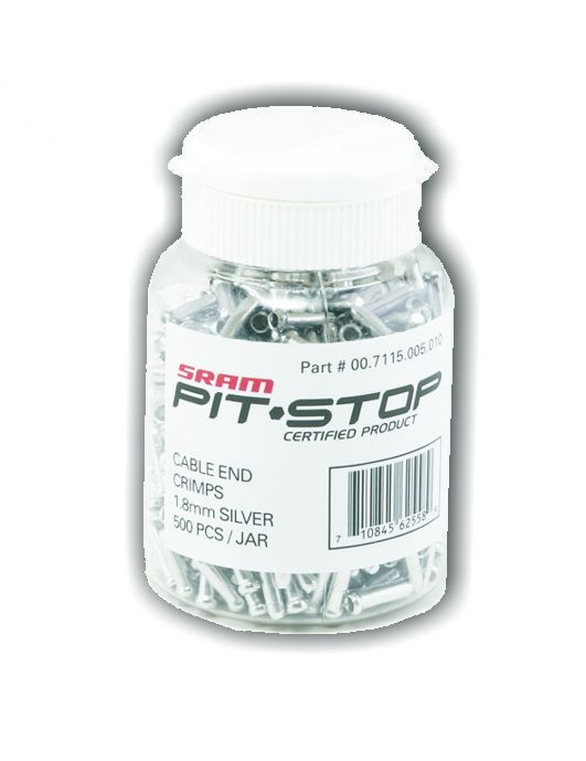 SRAM Quetschhülsen Ø1.8mm Alu silber Box à 500 Stk.