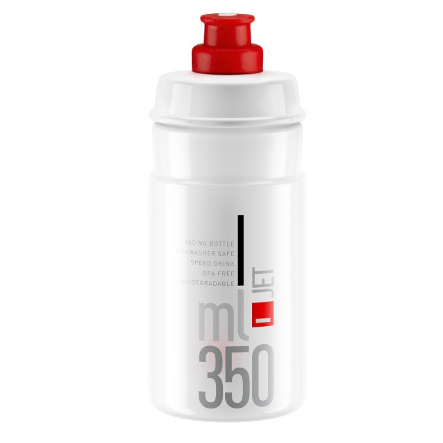 Elite Bidon Jet für Kinder 350 ml transparent-rot Ø 66mm