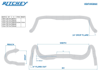 Ritchey Road Lenker WCS Venturemax V2 42cm (c-c oben), Blatte black, 31.8mm, Di2 internal routing
