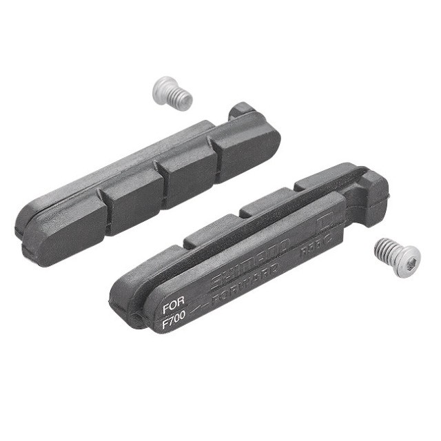 Shimano Bremsgummi R55C + 1 mm mit Befestigungsschrauben Paar Blister