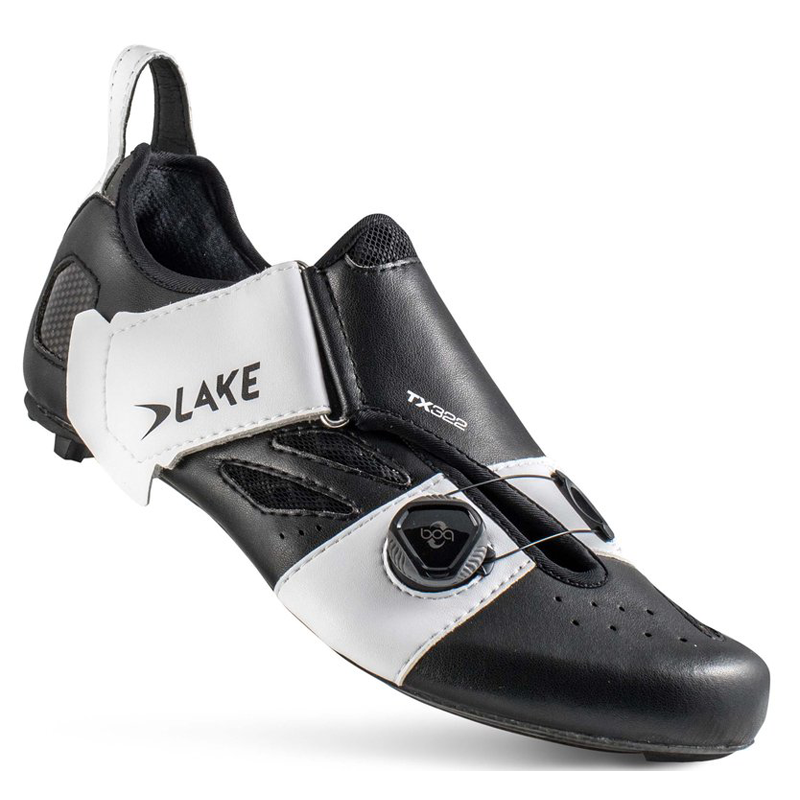 Lake Cycling Triathlonschuhe, TX322 , SCHWARZ WEISS,