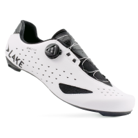 Lake Cycling Rennveloschuhe, CX219, weiss/schwarz (regular), 37.5