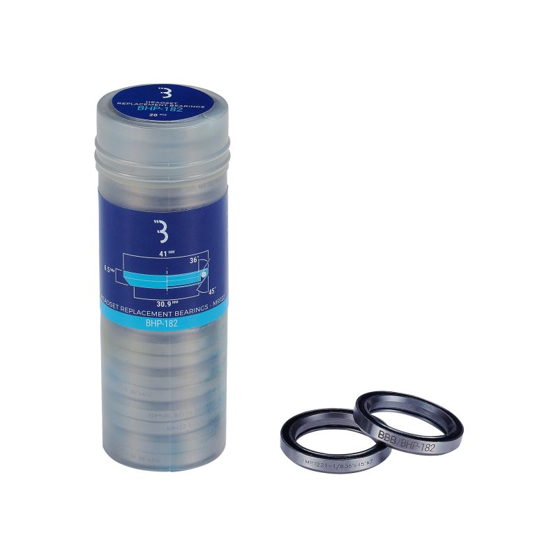 BBB OEM Ersatz-Steuerlager CrMo, 20 Stk., 1.1/8"-41.0 x 6.5mm, 36°x45°, MR122