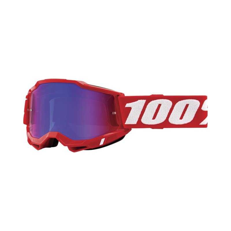 Ride 100% 100% Accuri 2 Goggle Neon/Red - Mirror Red/Blue