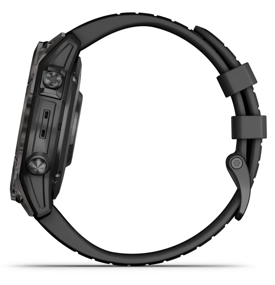 Garmin fenix 7 Pro Saph Solar, Crbn Gry DLC Ti w/Black Band, Sportuhr