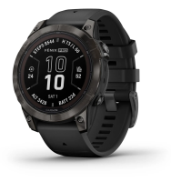 Garmin fenix 7 Pro Saph Solar, Crbn Gry DLC Ti w/Black Band, Sportuhr