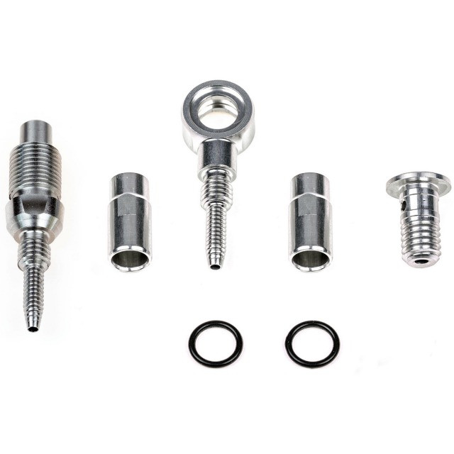 Tricktuff Trickstuff Leitungsanschlussset, Für Kevlar Leitung, silber, M8x0.75 & Banjo 5mm