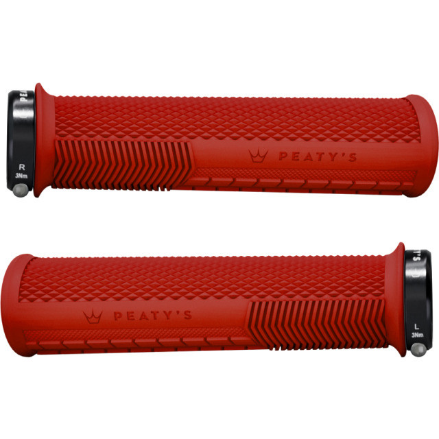 Peaty's Lenkergriffe Monarch Grip Knurl Thick, Rot