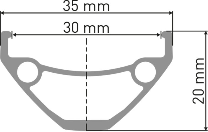 DT Swiss E 593 Felge DB 26" 30 32L