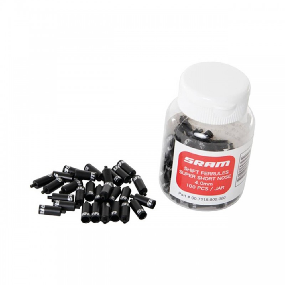 SRAM Shift Cable End Caps 4mm super-short nose Qty 100
